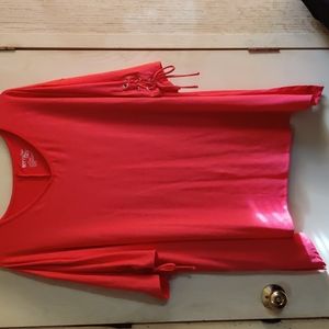 Terra and Sky Women's Plus 4X Bright Pink Top